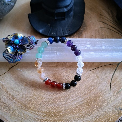 chakra bracelet Crystal Healing Mixed Gemstone Gift For Him Jewellery For Her - Picture 8 of 20