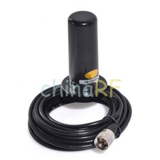 Dual Band VHF UHF Ham Mobile Radio Antenna PL259 with Magnetic Base 5M Cable