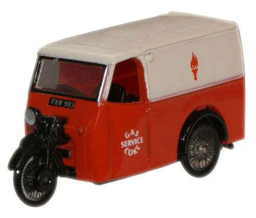 VANS Triciclo furgone Oxford Diecast 76TV004 calibro 1:76 OO servizio gas e coca cola
