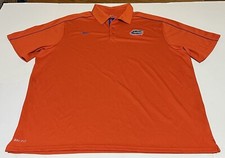 Florida Gators Nike Dri-FIT Size XXL Orange Short Sleeve Polo Golf Shirt NCAA