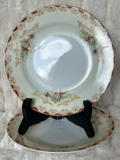 Vintage Empress China (2) Dessert Plates Handpainted Floral Unknown Pattern VGUC