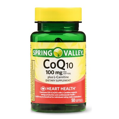 Spring Valley CoQ-10 plus L-Carnitine Softgels, 100mg, 50 Count..+