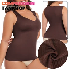 US Women Body Shaper Vest Compression Tank Tops Slimming Tummy Control Shapewear