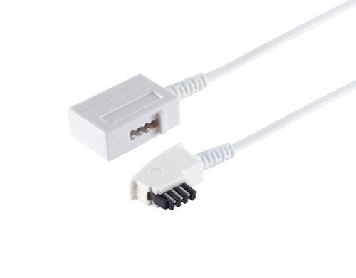 Przedłużacz telefonu Przedłużacz Kabel TAE F uni wszystkie długości czarny biały - Zdjęcie 4 z 4