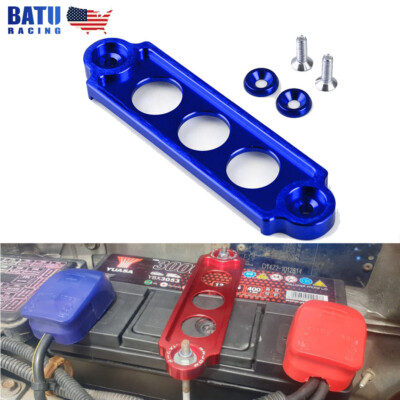 Blue Billet Battery Tie Down Bracket Lock Anodized for Honda Civic/CRX 88-00