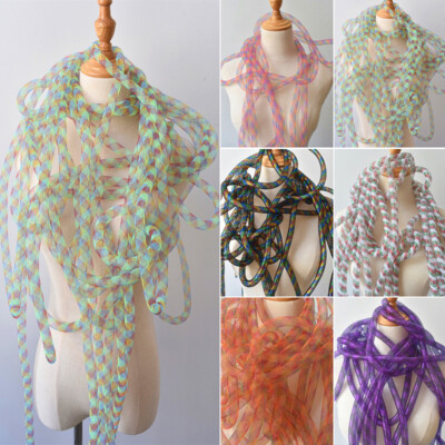 Elastic Twisted Flexible Tube Gradient Mesh Stereoscopic Wedding Dress Decor DIY