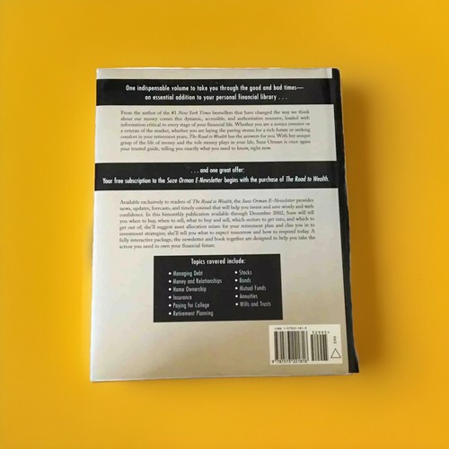 The Road To Wealth A Comprehensive Guide To Your Money Suze Orman 2001 Hardcover - Picture 2 of 2