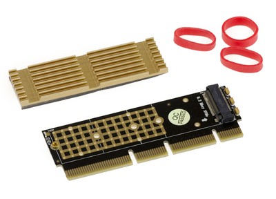 Adapter Controller Card 2U for SSD M2 NVMe - PCIe 16x - Radiator