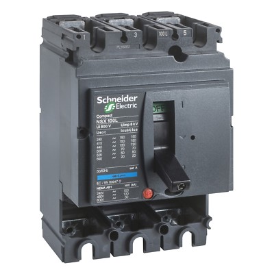 LV429004: Circuit Breaker Compact NSX100H 100A 3 Poles / WITHOUT TRIP UNIT!