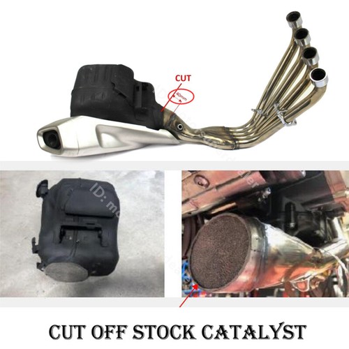 For Honda CBR650R CBR650F CB650R/F Exhaust Tips Carbon Muffler Mid Link Pipe - Picture 11 of 11