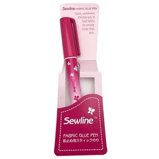 Sewline Water-Soluble Fabric Glue Pen-Blue with one refill