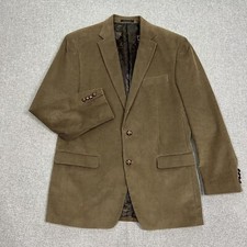 Lauren Ralph Lauren Mens Blazer 42 L Corduroy Sport Coat Jacket Tan Paisley