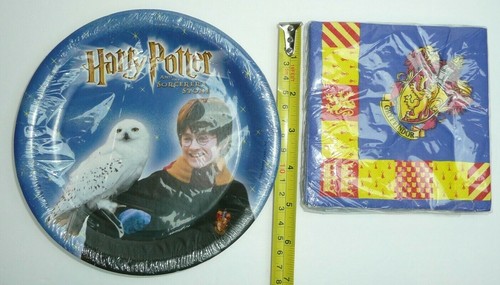Harry Potter Napkin + Small Paper Plate Lot - Gryffindor Slytherin Mini Party - Picture 3 of 3