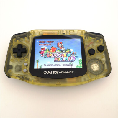 Clear Yellow 10 Levels Backlight V2 iPS LCD Screen Game Boy Advance GBA Console