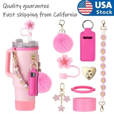 8Pcs Accessories Decor Set for Stanley Cup 40 30oz Insulated Tumbler Travel Cup