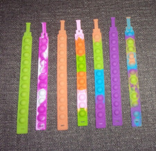 Lot of 7 Pop-It Push Popper Bracelets