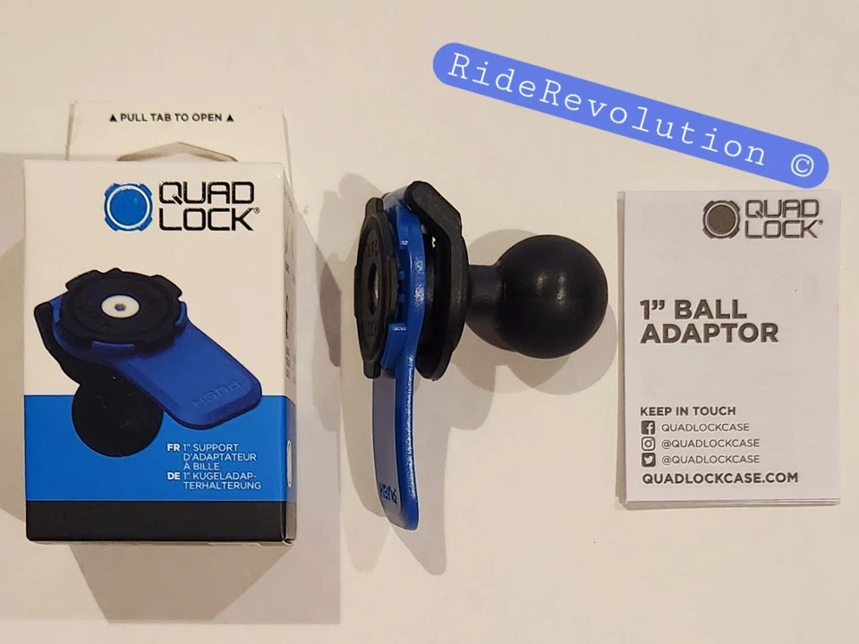 Adaptador de bola QUAD LOCK motocicleta 1" + amortiguador de vibraciones - NUEVO (¡ENVÍO GRATUITO!) Foto 4 de 4