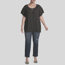 Terra  Sky Women's Plus Size Core Denim Straight Jeans, Mid Wash, 20 W