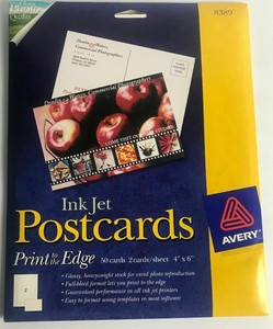 avery glossy postcards
