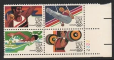 ALLYS STAMPS US Plate Block Scott #C105-8 40c Olympics [4] MNH F/VF [STK]