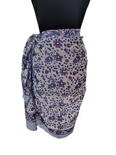 Indian Pareo Cotton Hand Block Floral Printed Women Long Wrap Throw Scarf Sarong