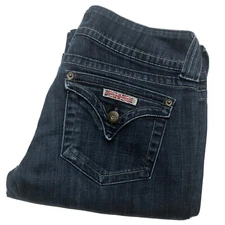 Hudson Women's Size 28 Bootcut Blue Jeans Flap Pockets Double Button Front