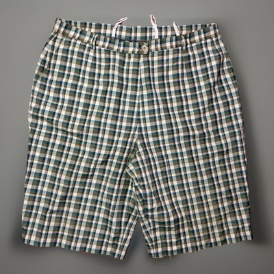 Vintage Gina Amati karierte Shorts Herren 38 W grün kariert Golf Outdoor Chore Y2K
