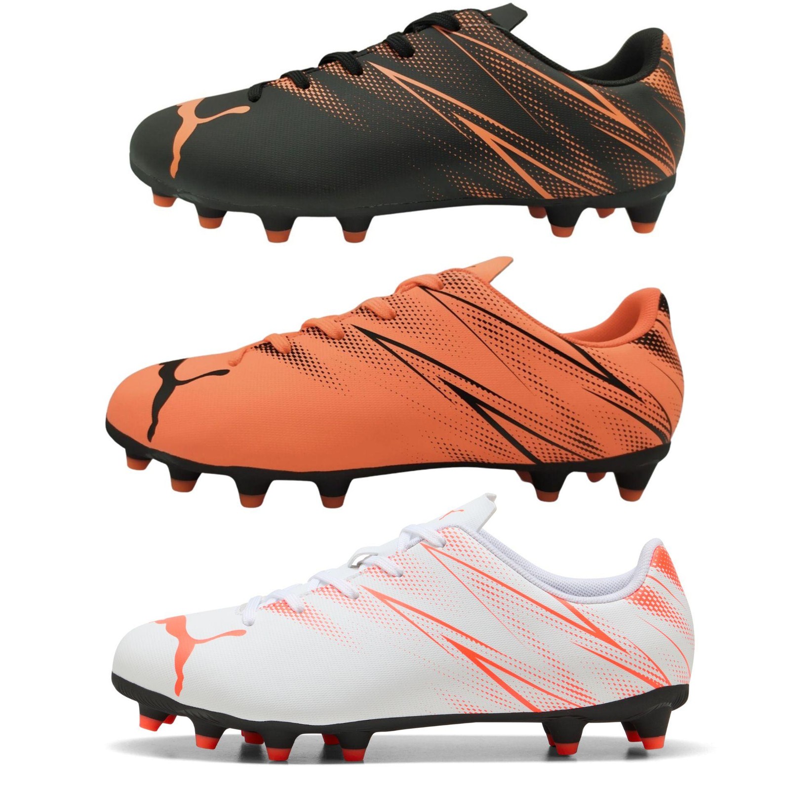 Puma Attacanto Junior FG/AG Football Boots J12 Black/Red J12 Black/Red