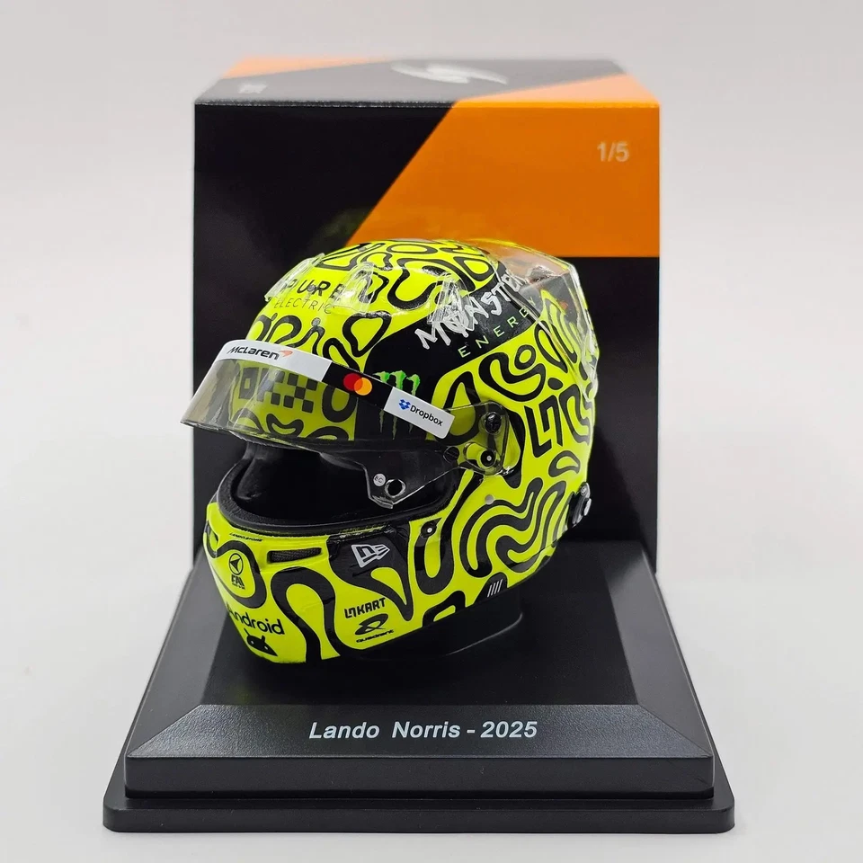Lando Norris Helmet Winning British Grand Prix and Monaco Grand Prix 2025 in 1/5 - Image 2 of 4