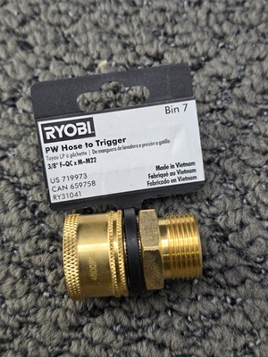 #ad QTY 3 Ryobi RY31041: 3 8quot; Fem Quick Connect x Male Coupler For Pressure Washer $34.99