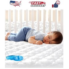 Crib Mattress Protector Sheets Fitted Waterproof Crib Mattress Pad Cover, Noi...