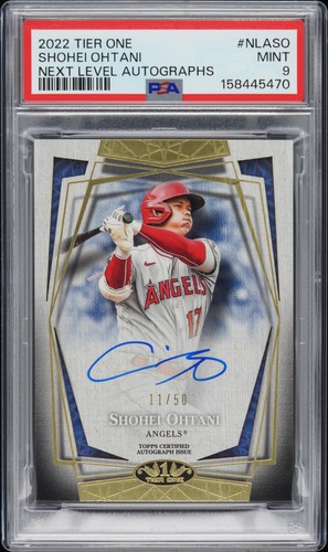 2022 TOPPS TIER ONE NEXT LEVEL AUTO #NLASO SHOHEI OHTANI 11/50 PSA 9 AUTO