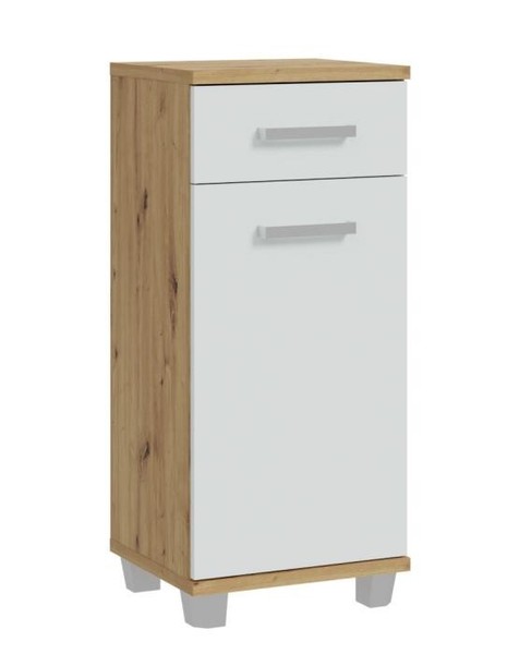 BadmöBel BadezimmermöBel Badezimmerschrank Badschrank Unterschrank Veris Weiß-image