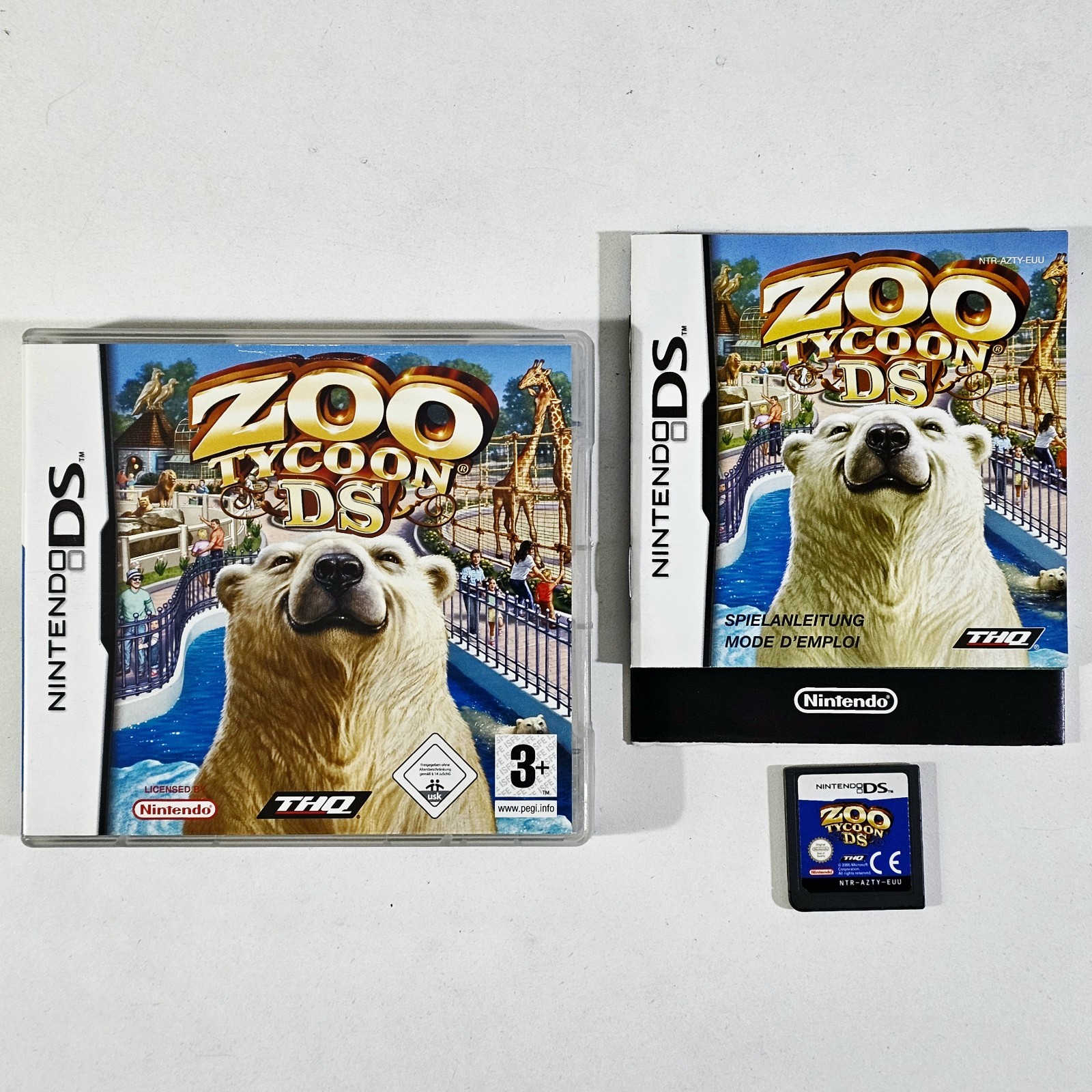 Nintendo DS Zoo Simulation ZOO TYCOON Animals Grooming Feeding Building Leisure