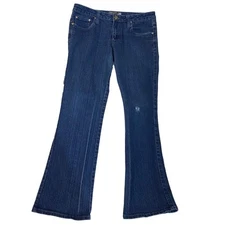 Vintage Boho Womens 9/10 CREST Silver Metallic Accent Indie Retro Jeans