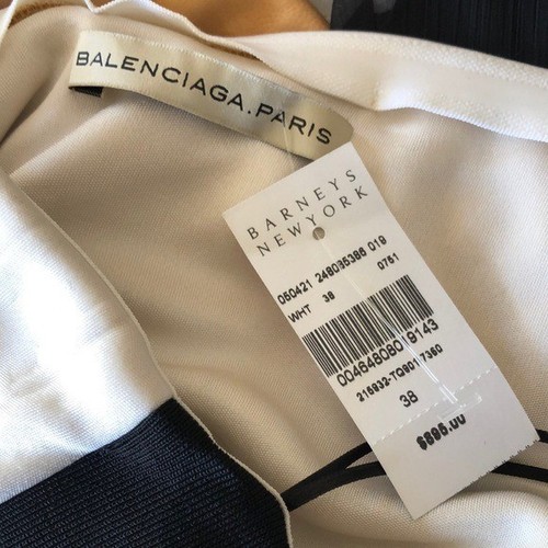NWT Balenciaga Paris Y2K Strapless Sleeveless Mini Dress Size EUR 38/US 6 Tan - Picture 6 of 10