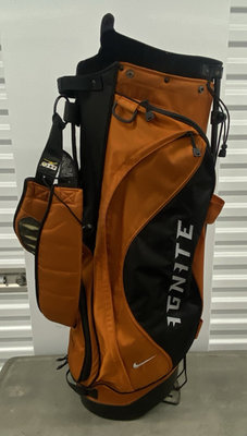 Nike Ignite Orange & Black 5 Way Golf Stand Bag USED FREE