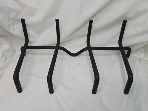 Black Metal Fireplace Log Holder 21.75" X 10.25" X 7" Cradle Grate 
