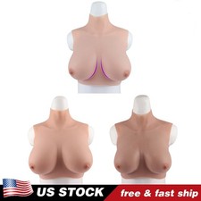 Silicone Breast Realistic Cosplay Wider Flared Fake Breast Natural Sagging