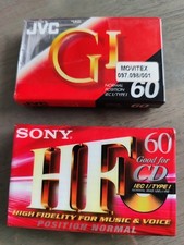 2 Cassettes Audio Vierges Neuves 60 Sony Et Jvc