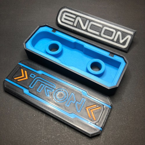 Tron ENCOM Badge & Optional Presentation Box - 3D Printed - Picture 18 of 19