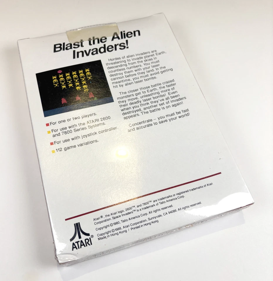SPACE INVADERS - Atari 2600 - NUEVO Sellado de fábrica - Nuevo en caja / Completo - 1988 Foto 2 de 4