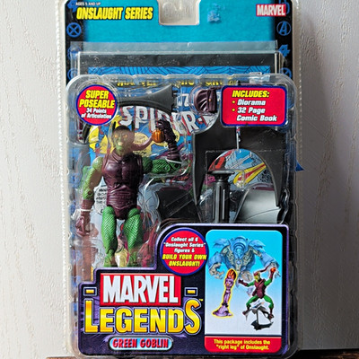ToyBiz Marvel Legends Green Goblin Onslaught Series Super Poseable w/ Comic