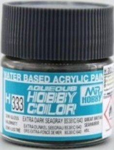 Mr Hobby - Gunze H-333 - Aqueous HobbyColors(10 ml)Extra Dark SeagrayBS381C/
