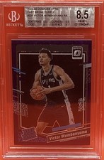 2023-24 Donruss Optic Victor Wembanyama Purple Fast Break Prizm 64/99 BGS 8.5