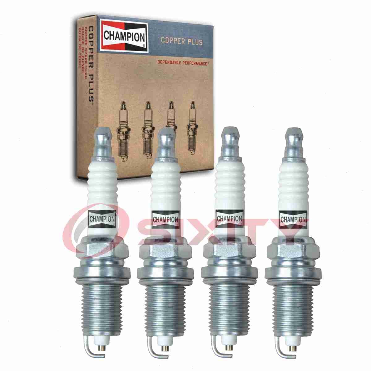 4 pc Champion Copper Plus Spark Plugs for 2003-2010 Pontiac Vibe 1.8L 2.4L je