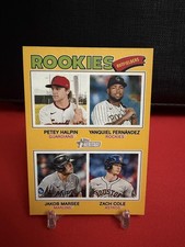 2026 Topps Heritage #392 2026 Rookie Outfielders (Heritage Orange)
