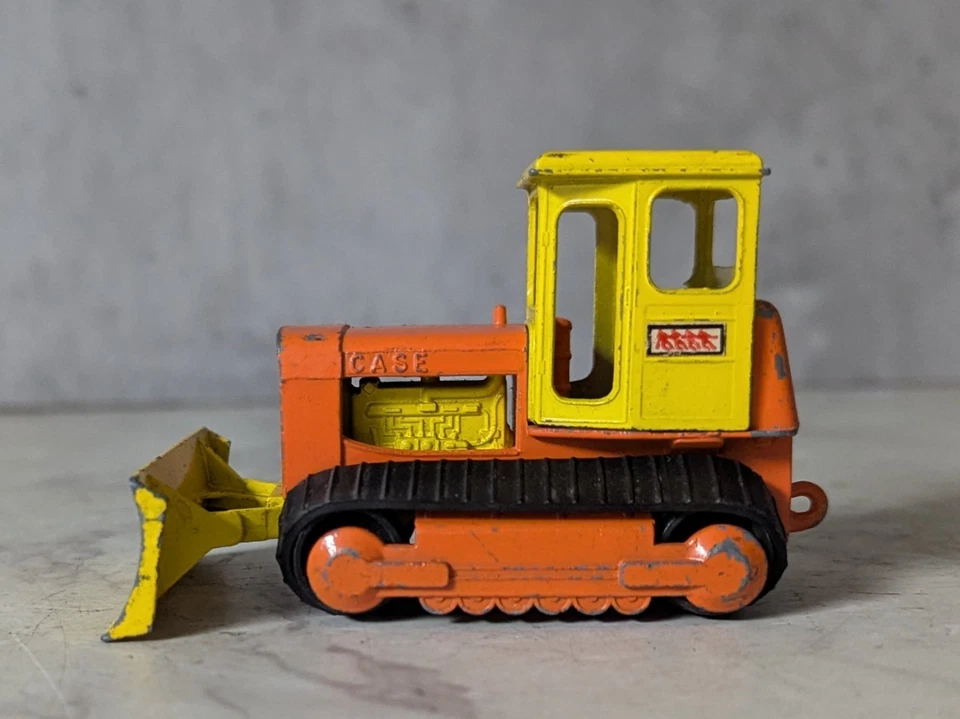 Matchbox Lesney Kingsize K-17 Case Tractor Die Cast Orange Yellow Playworn - Image 2 of 4
