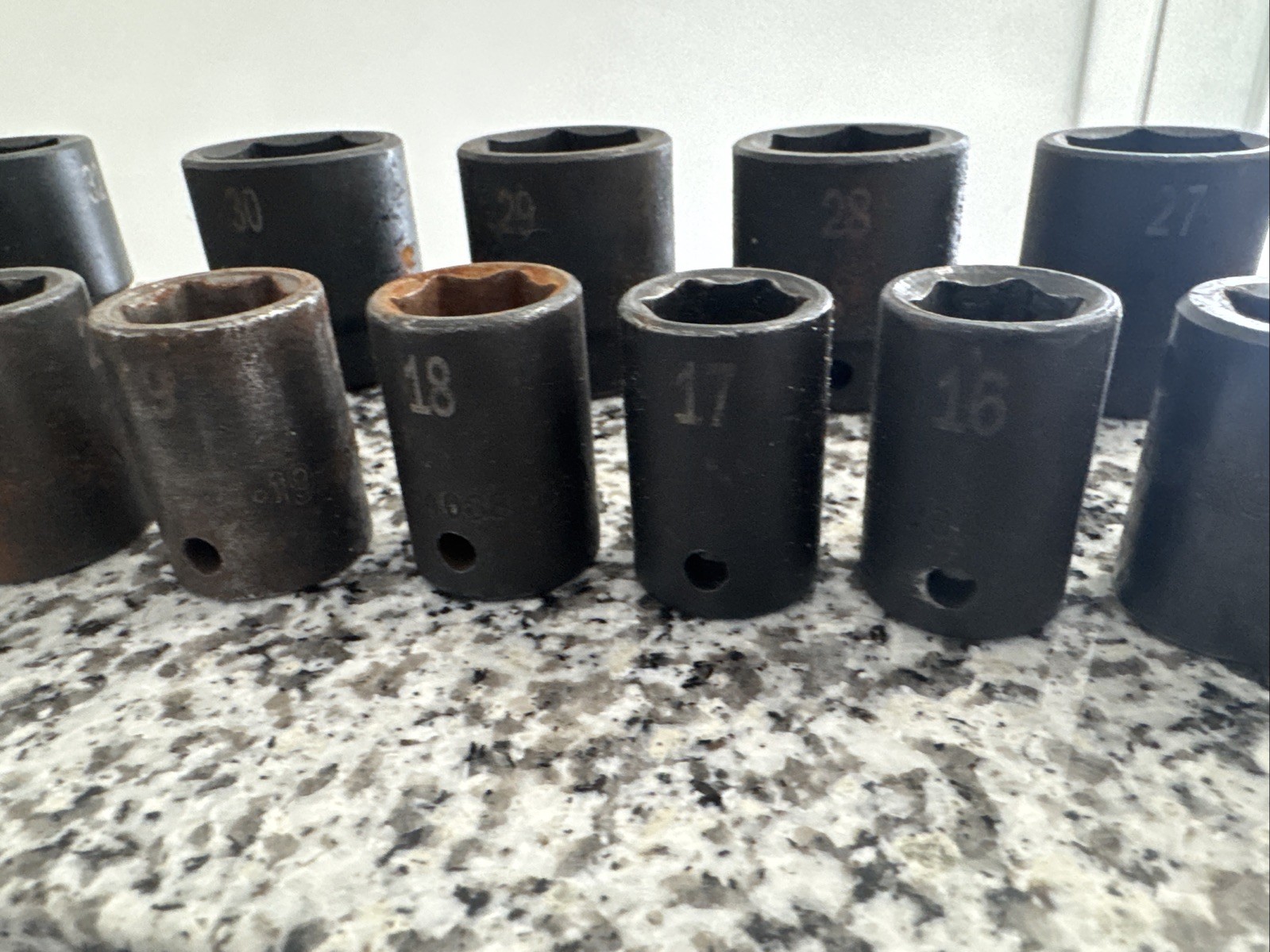 SK Tools 4037 - 25 Piece 1/2" Dr 6 Pt Shallow Metric Impact Socket Set USA MADE