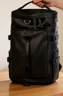 🖤sac à dos Noir Mat Impermeable - Photo 1/3